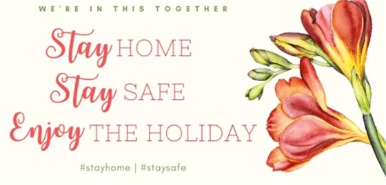 Stay Home. Stay Safe. Enjoy the Holiday.