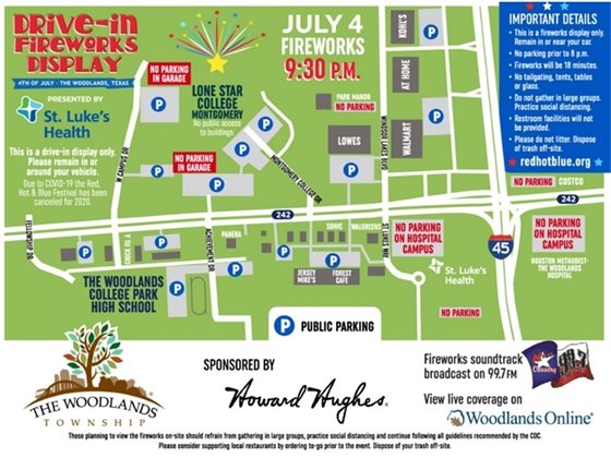 Drive-In Fireworks Display Map