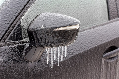 Photo of car with ice