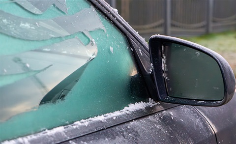 Image of ice on car window