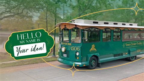 Trolley with nametag