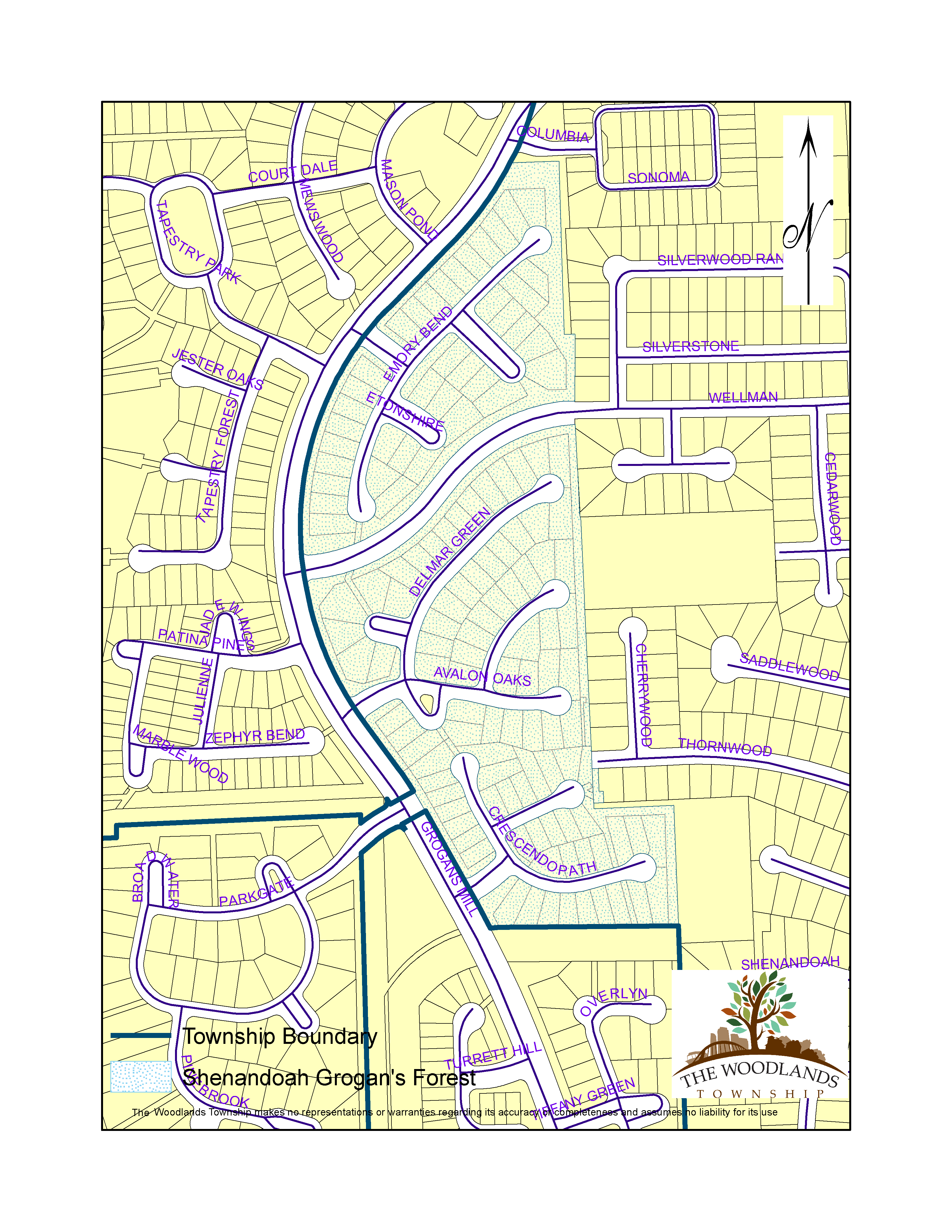 Grogan's Forest Section 5, 6 & 7 Map