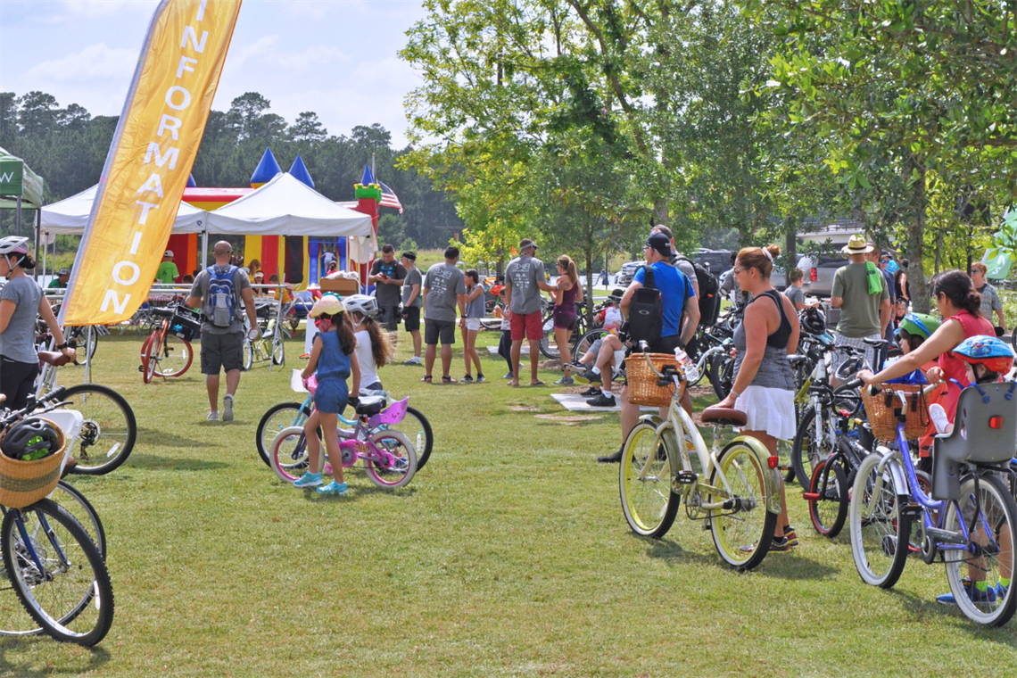 Photo of bicycles in a park