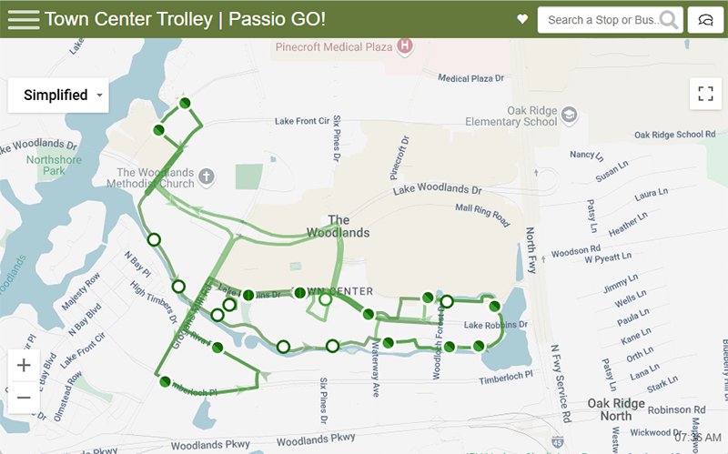 Trolley Tracker Map Screenshot