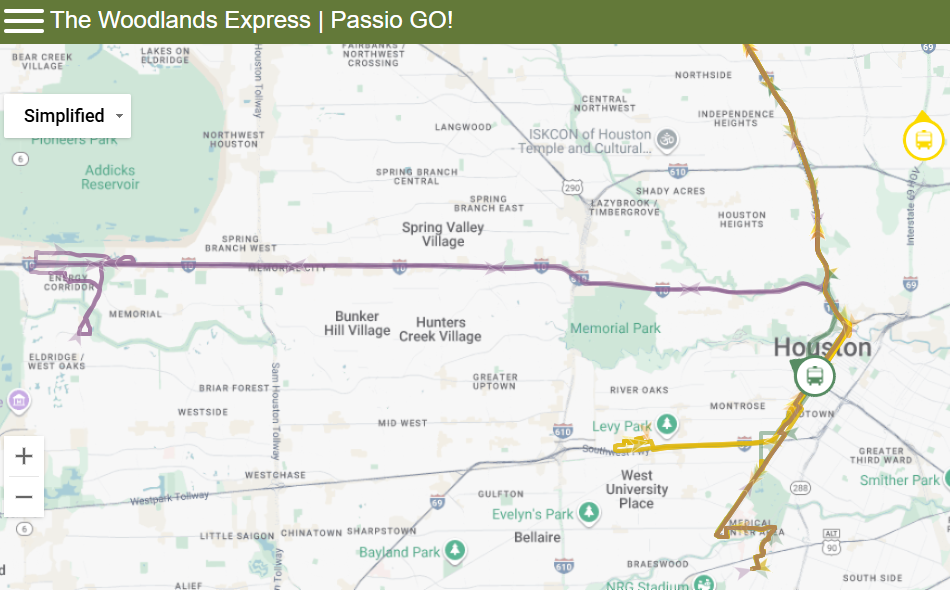 TWE Passio GO map of Houston